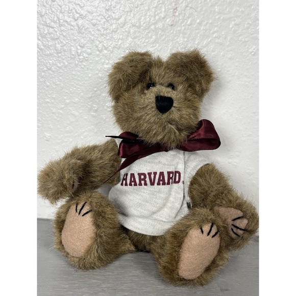 Vintage Harvard Collegiate Boyd's Teddy Bear 8" Plush White Sweater - Picture 4 of 6
